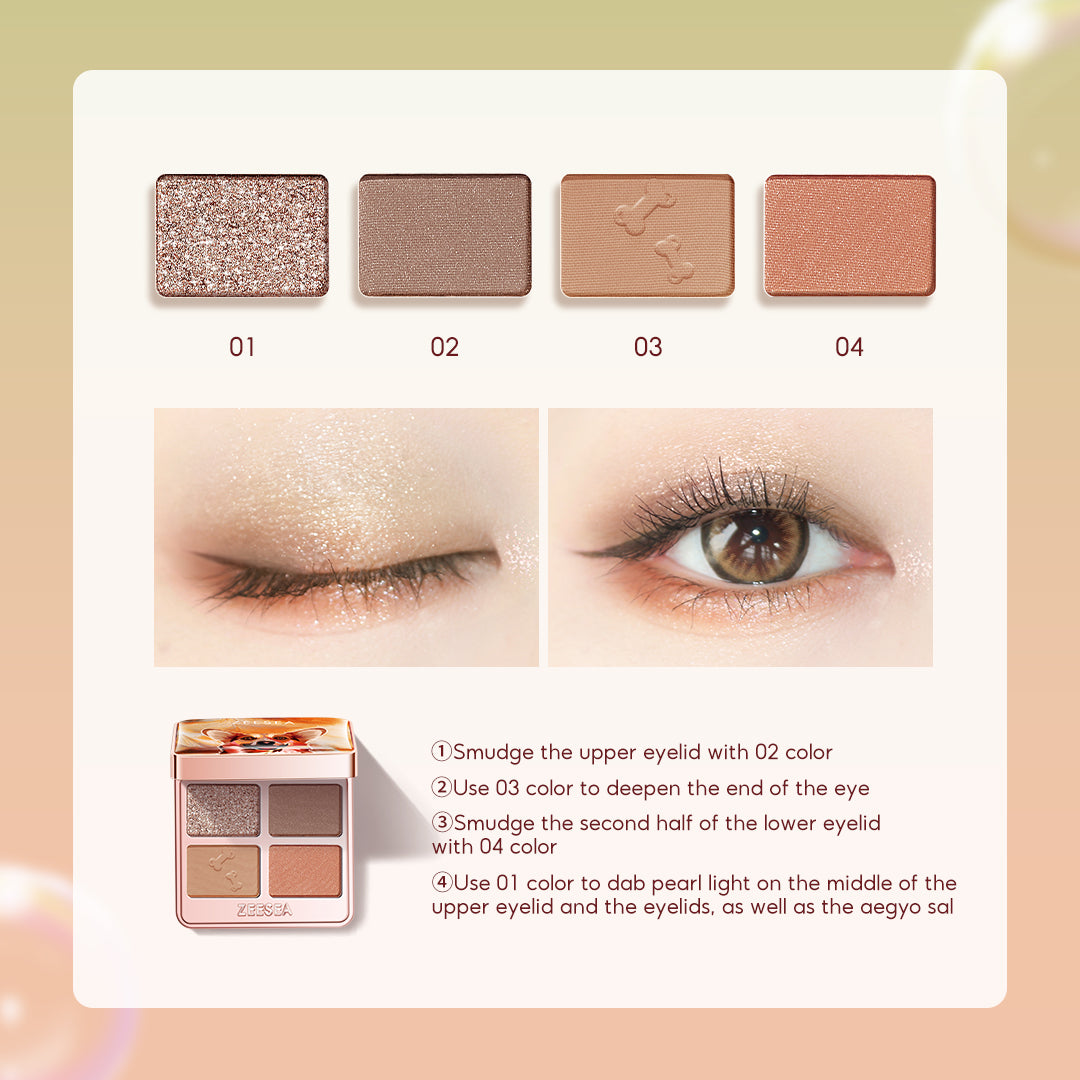 Cure Puppy Eyeshadow Quad - ZEESEA