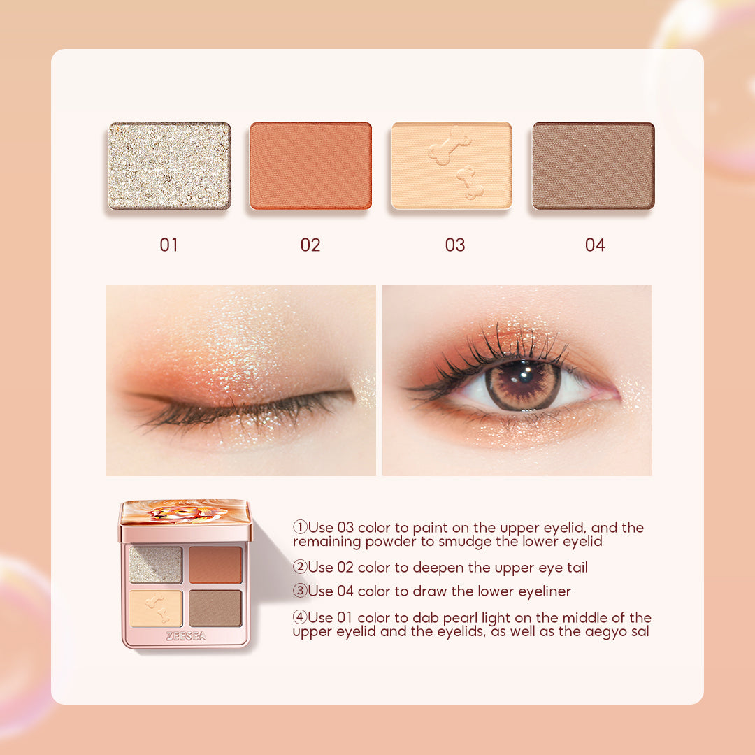 Cure Puppy Eyeshadow Quad - ZEESEA