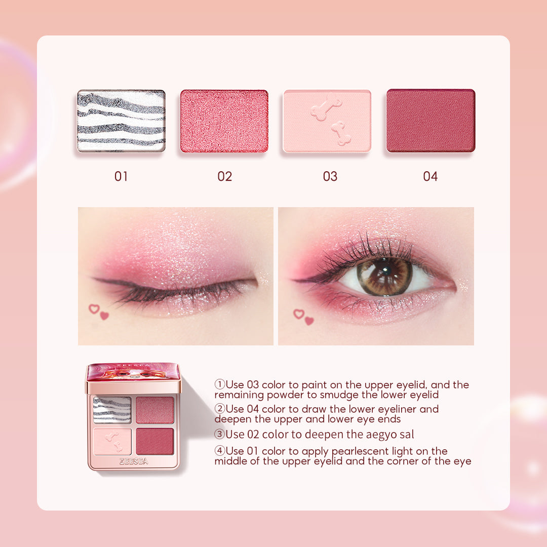 Cure Puppy Eyeshadow Quad - ZEESEA