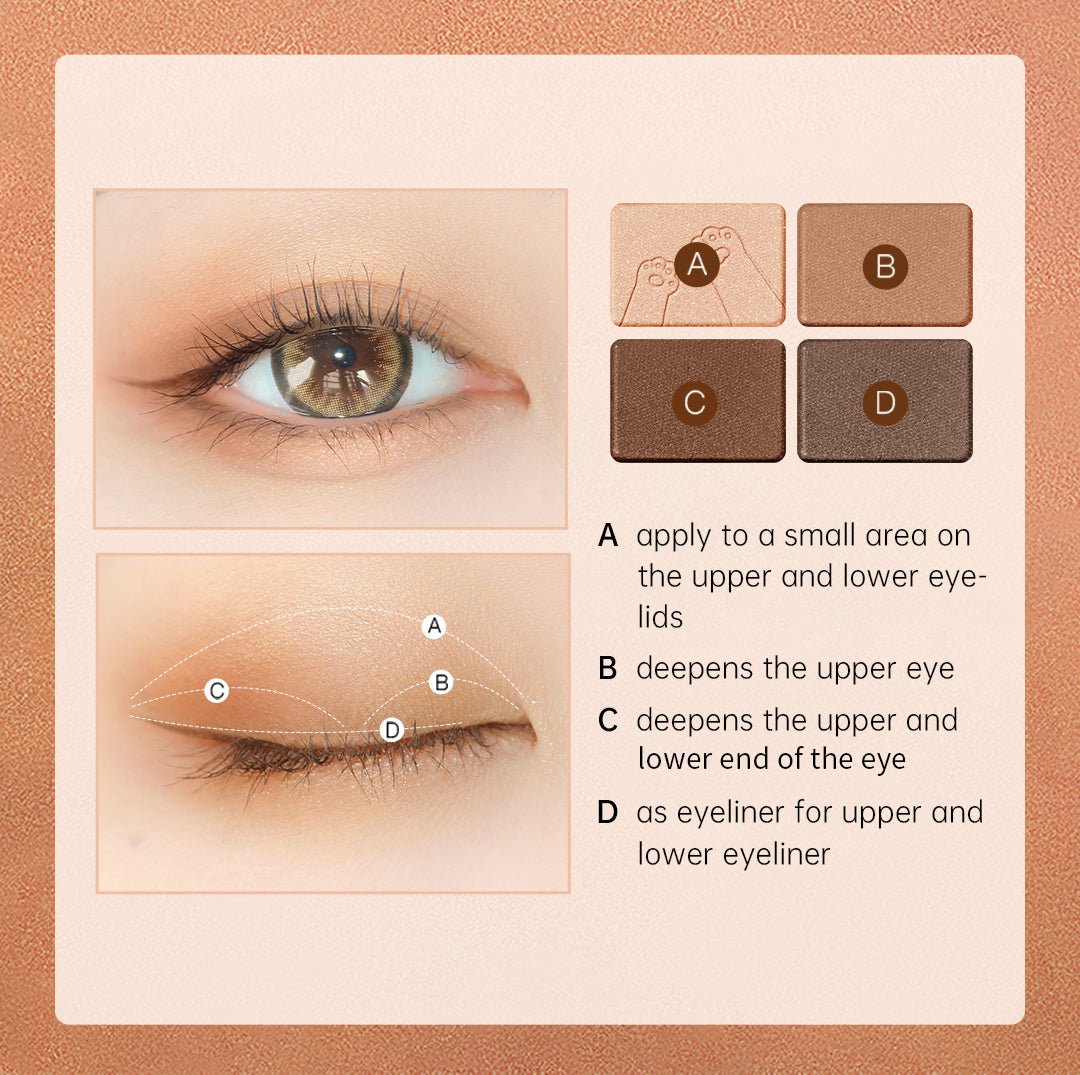 Autumn And Winter Tipsy Kitty Eyeshadow Quad - ZS-2646