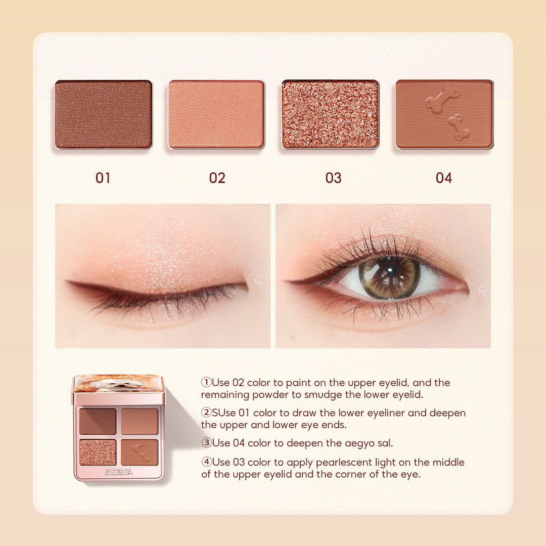 Cure Puppy Eyeshadow Quad - ZS-3312