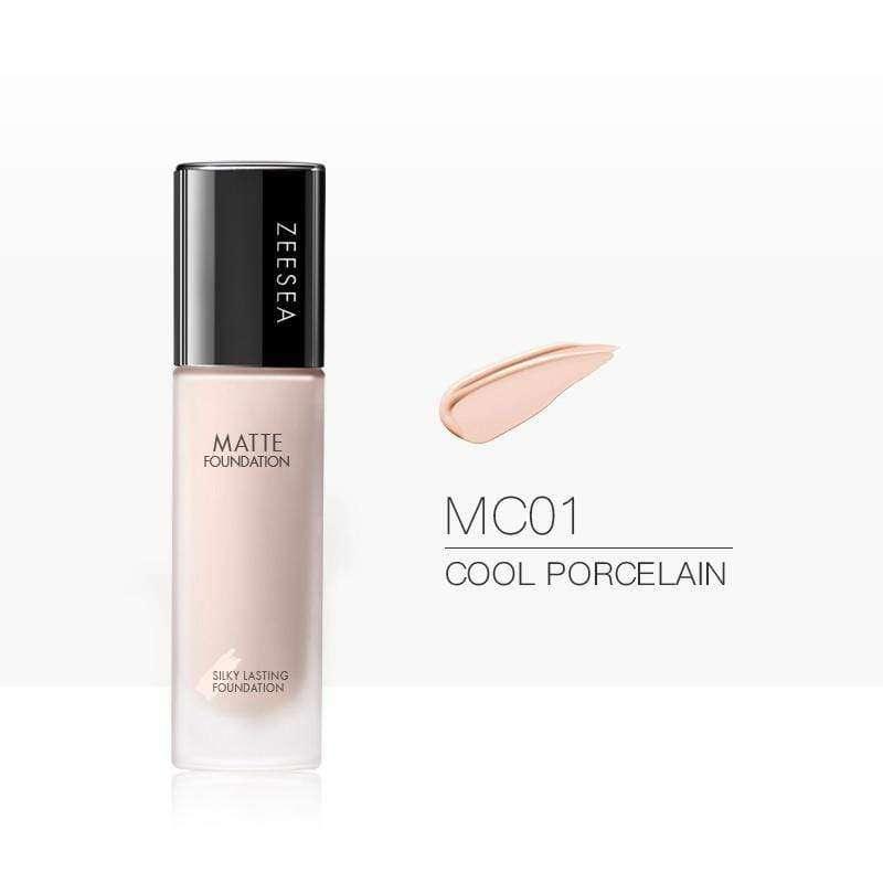 Silky Lasting Liquid Foundation-Matte & Blemish Concealing - ZS-348